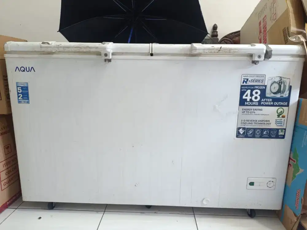 Jual Cepat Freezer Box AQUA R-Series 2 Tutup - Mati - Nego
