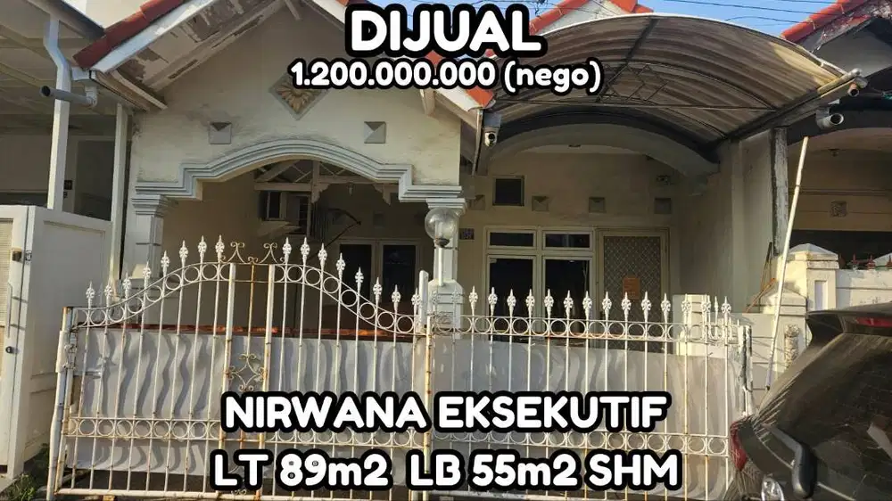 DIJUAL RUMAH NIRWANA EKSEKUTIF LT 89m2  LB 55m2 - SURABAYA