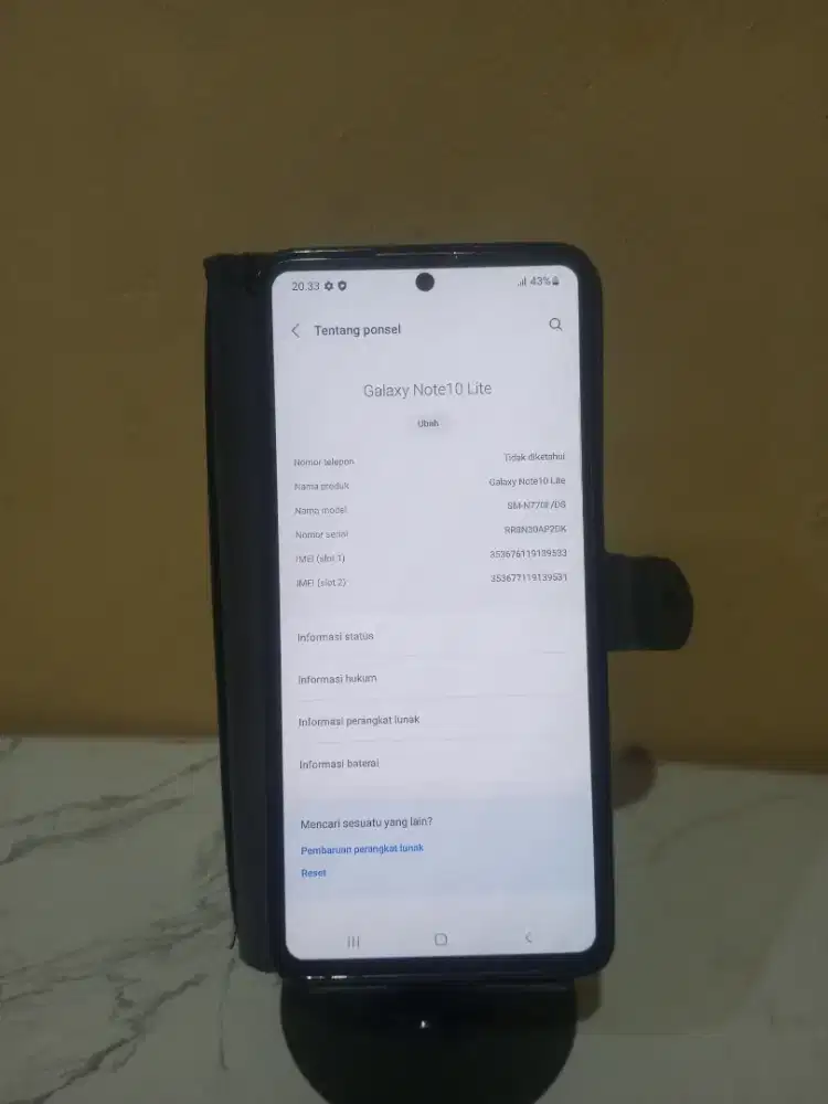 samsung note 10 lite 8/128 sein ori