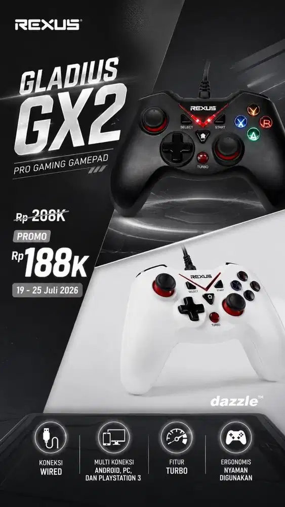 Gamepad wired rexus Gladius GX2