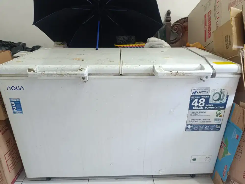 Jual Cepat Freezer Box AQUA R-Series 2 Tutup - Mati - Nego