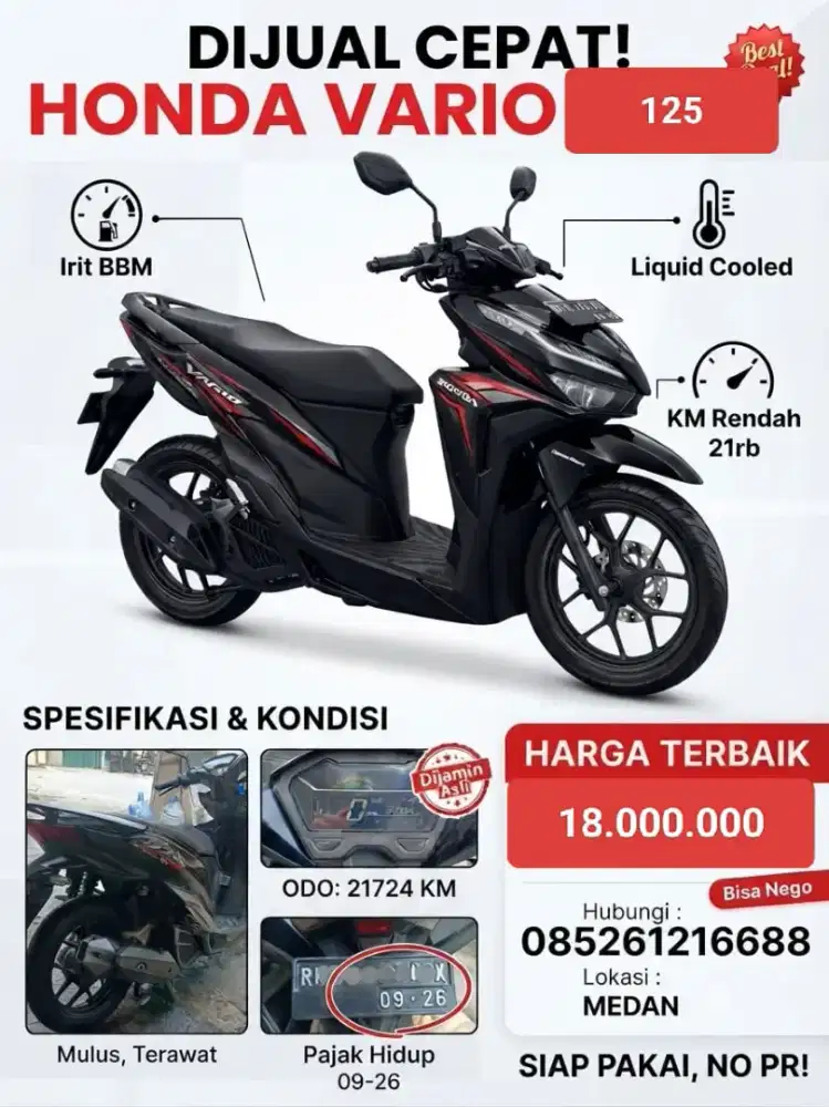Di jual Vario 125