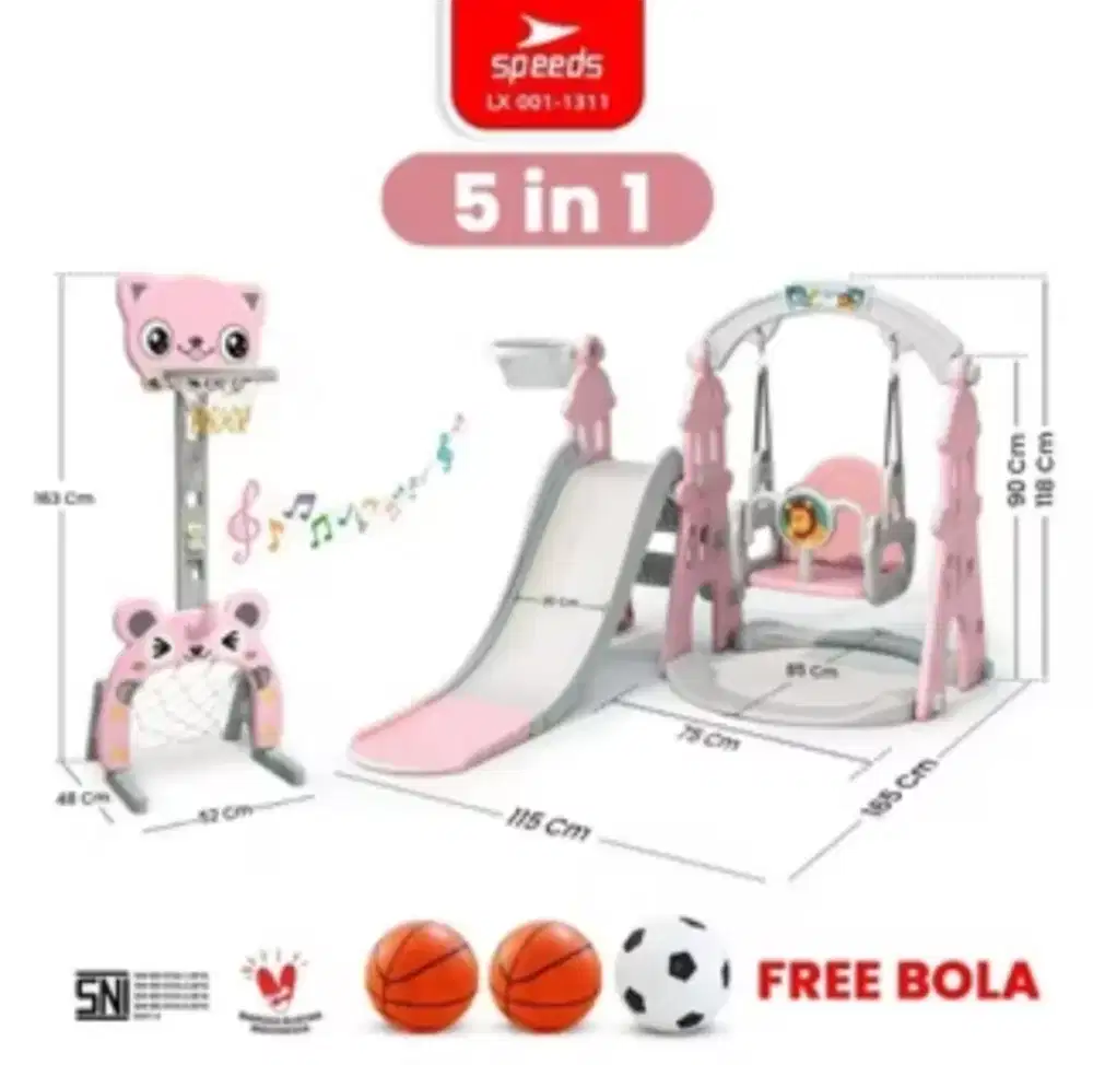 Perosotan set ayuna dan tiang basket gawang free bola