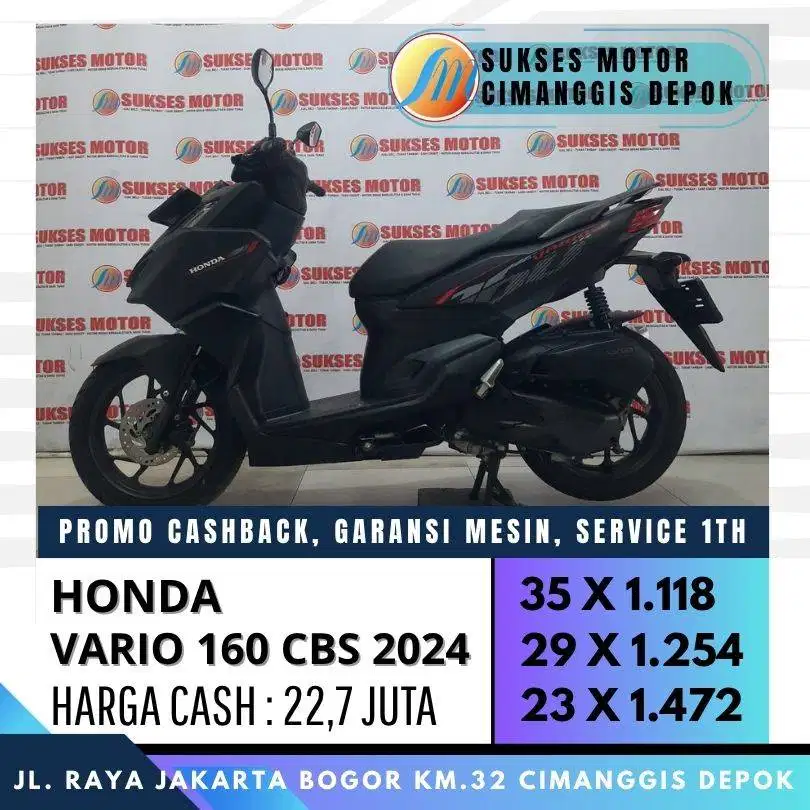 DP 700 VARIO 160 CBS 2024 CASH KREDIT CICILAN RNGAN UNIT BERGARANSI