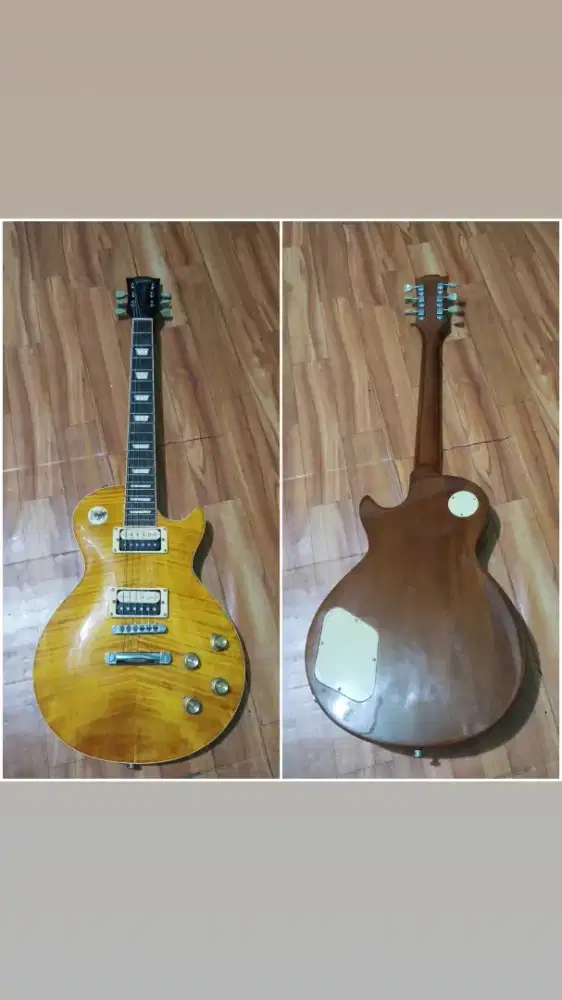 gitar elektrik custom gibson lespaul solid mewah mantap  like new