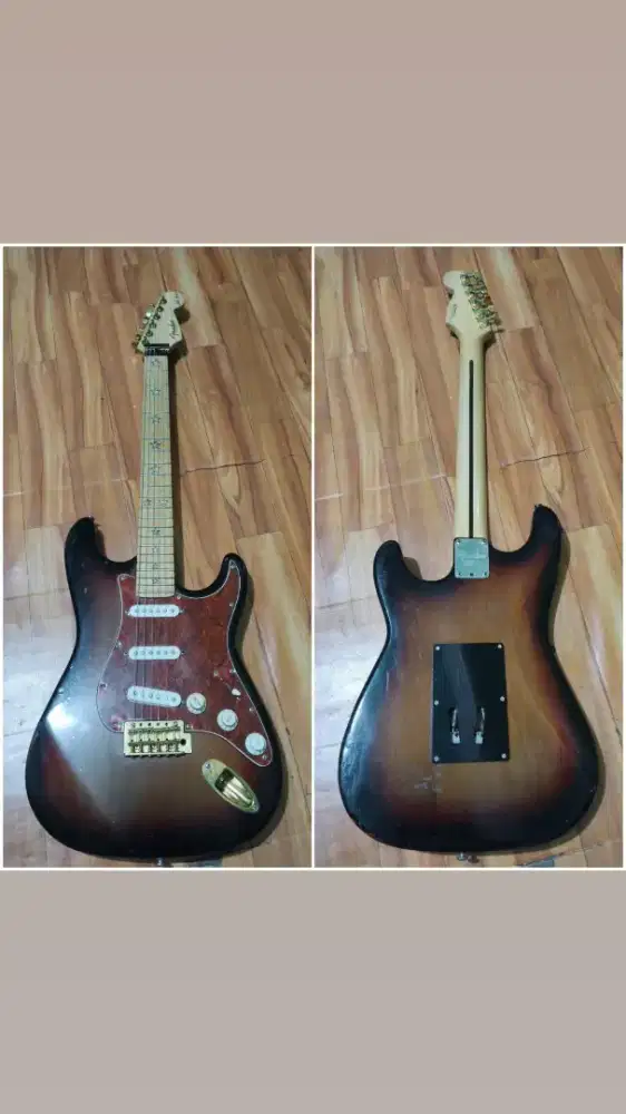 gitar elektrik fender custom berkualitas siap pakai mantap