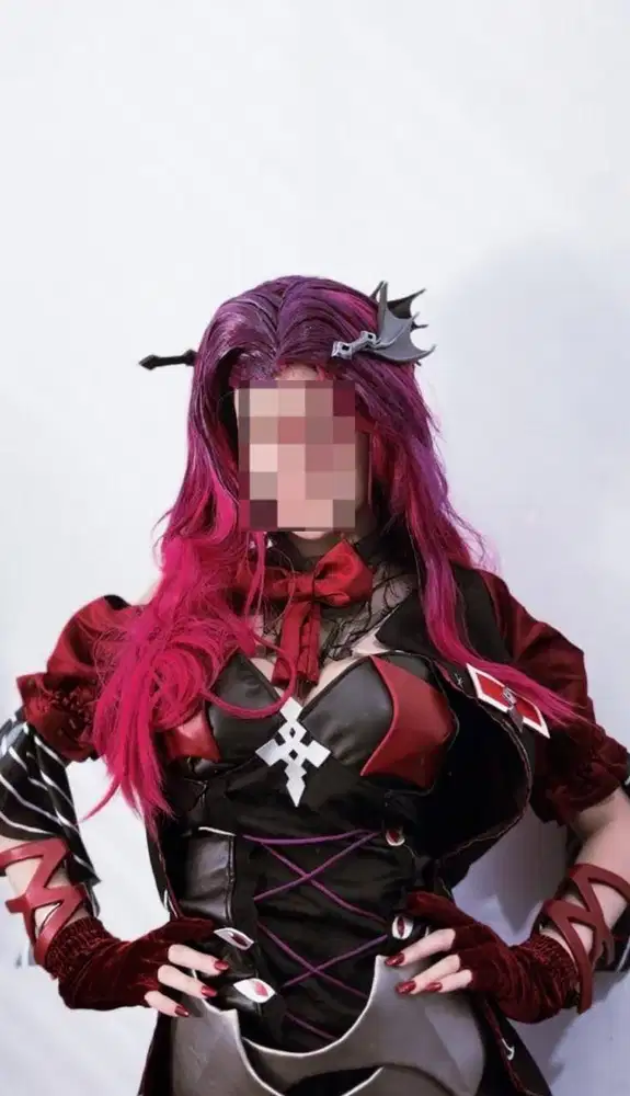 Kostum Halloween Cosplay Goth Girl (lengkap dengan sepatu dan wig)