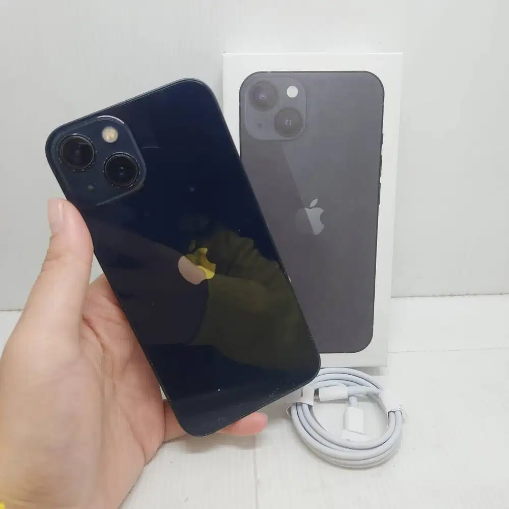 NO MINUS IPHONE 13 128GB MIDNIGHT  FULLSET ORIGINAL PA/A RESMI IBOX!
