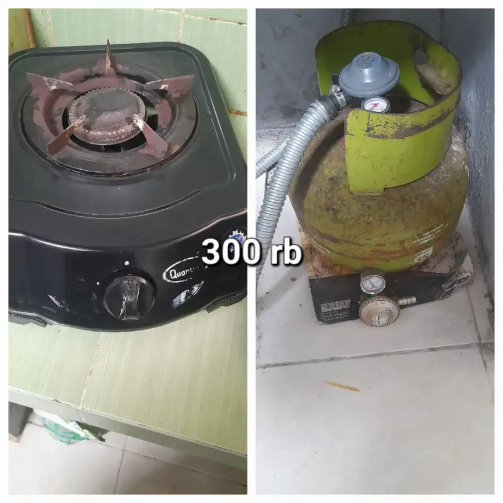 Dijual kompor gas,gas,dan regulator dua