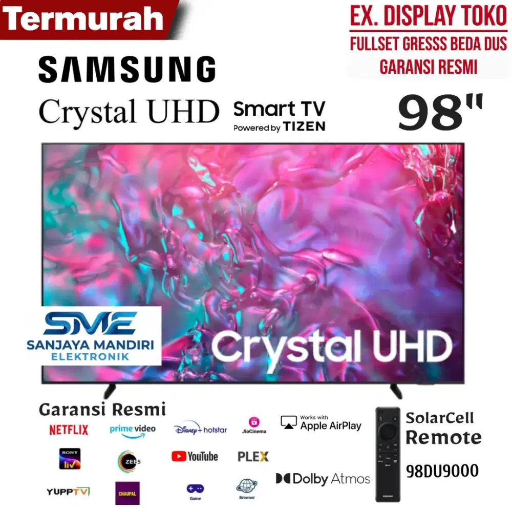 Samsung UA98DU90004K Crystal UHD Smart TizenOS Q-symphony SmartThings
