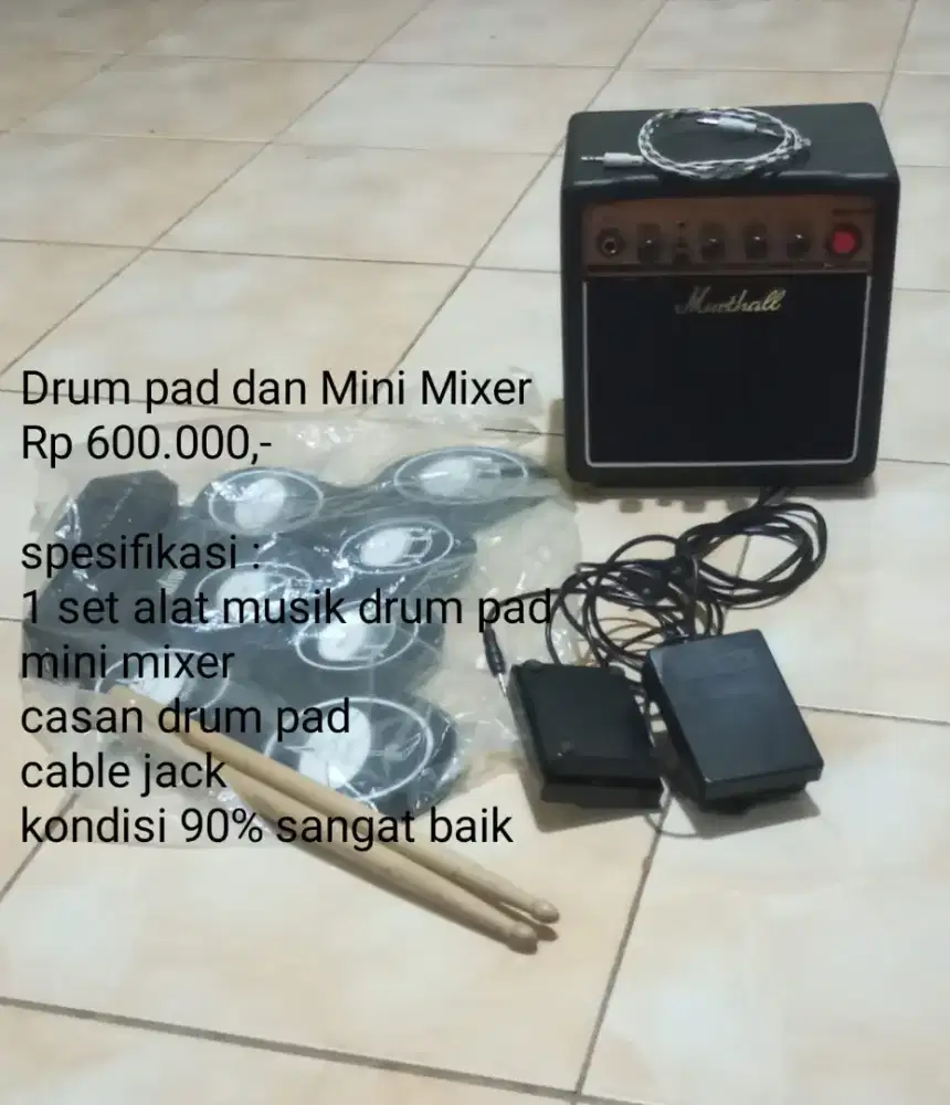 Drum Pad dan Mini Mixer Preloved Anak Kost