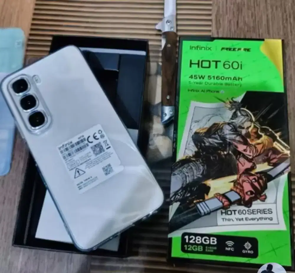 Infinix hot60i ram 6/128 fullset