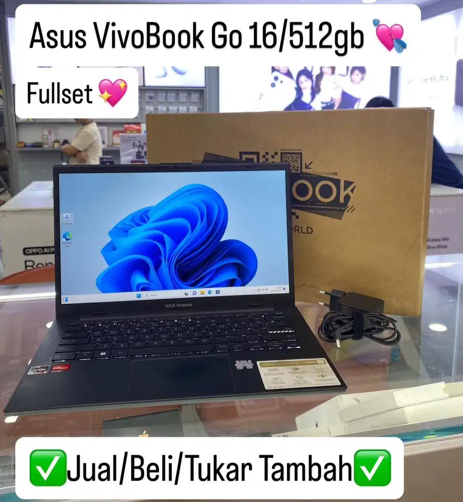 Asus Vivobook Go E1404FA 16/512 Gb Black Resmi Rayzen 5 7520U