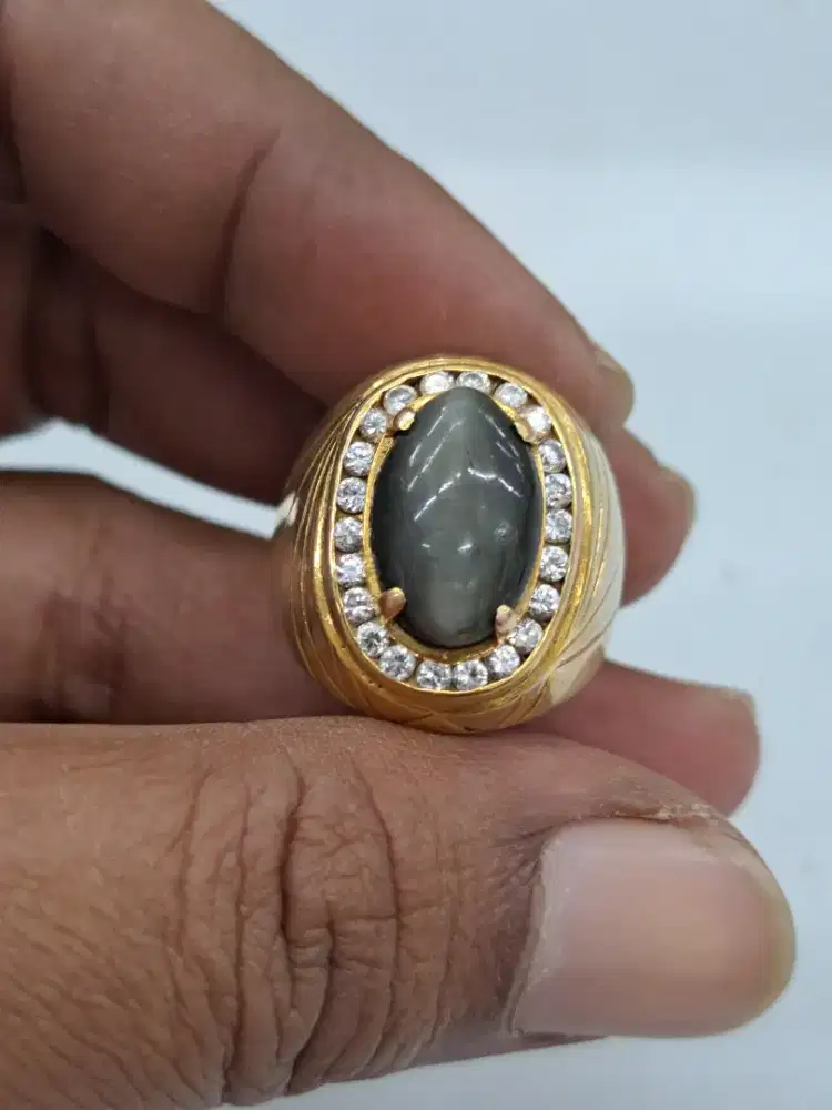 Cincin emas cats eyes natural