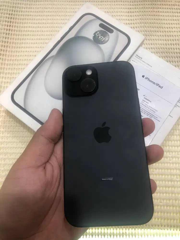 Iphone 15 128gb black ibox (bnob - open box saja) Bh100% cc 0 - Garans