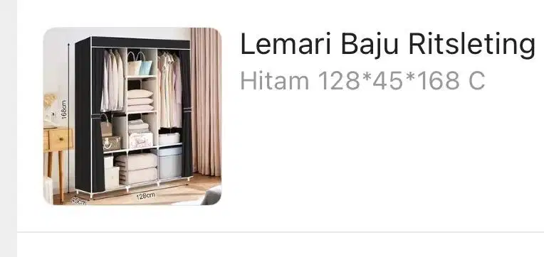 Lemari Plastic 2 unit Rp 150,000,baru pake 2 minggu