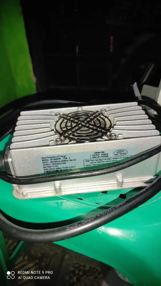 Charger motor listrik, kontroler, speedometer charged Rimau