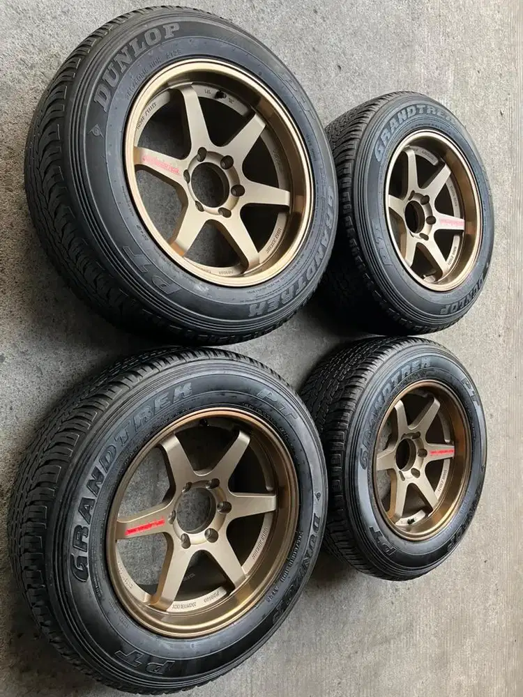 Velg TE37 R18 6x139 +Ban Dunlop 85%