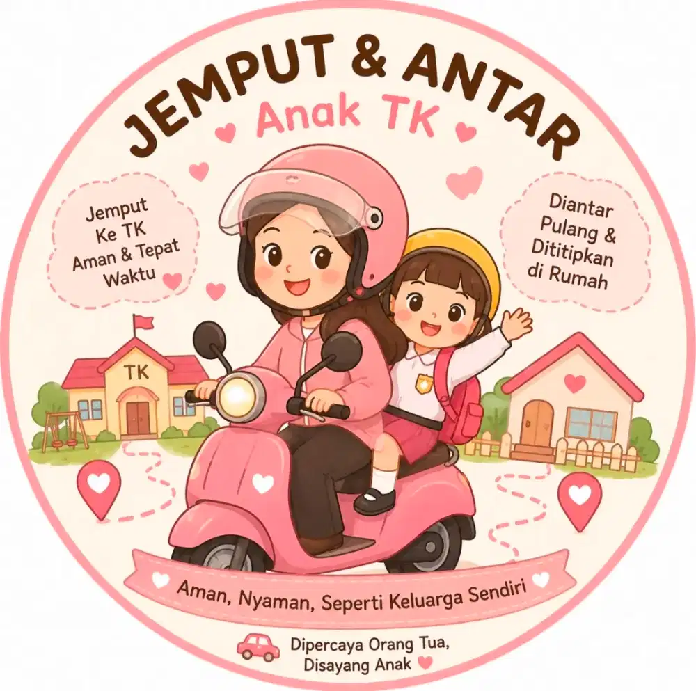 Membuka Jasa Jemput Anak TK & Penitipan Anak di Kec.Pondok Melati Bks