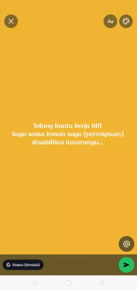 Tolong bantu kerja art jakarta