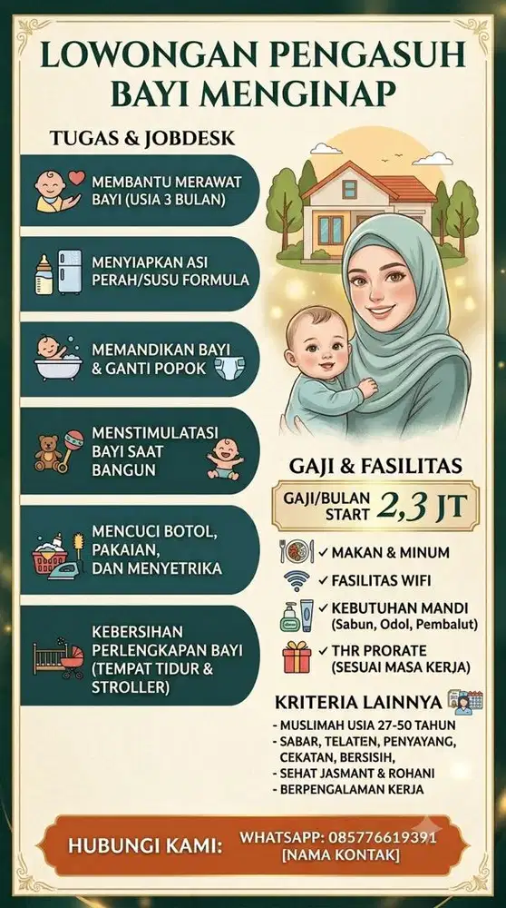 Pengasuh Bayi Menginap