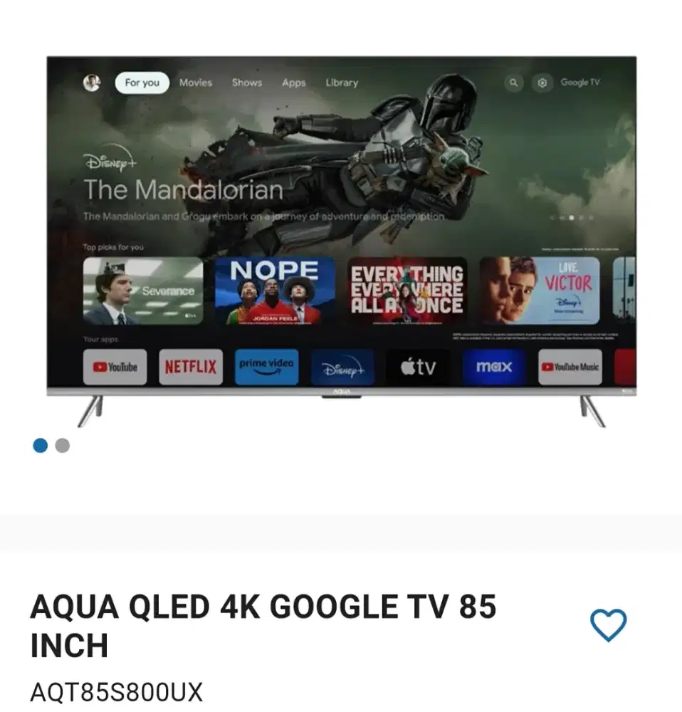 GOOGLE TV QLED AQUA 85 INCH