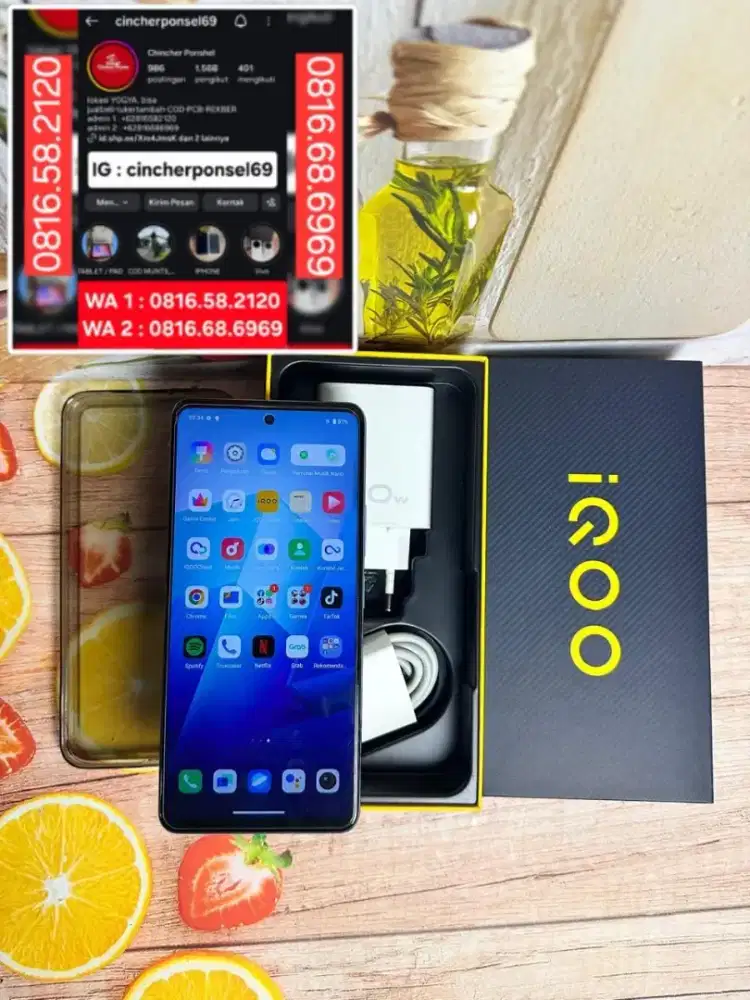 Jual hp likenew Iqoo z7 5G istimewa fullset ORIGINAL tangan pertama