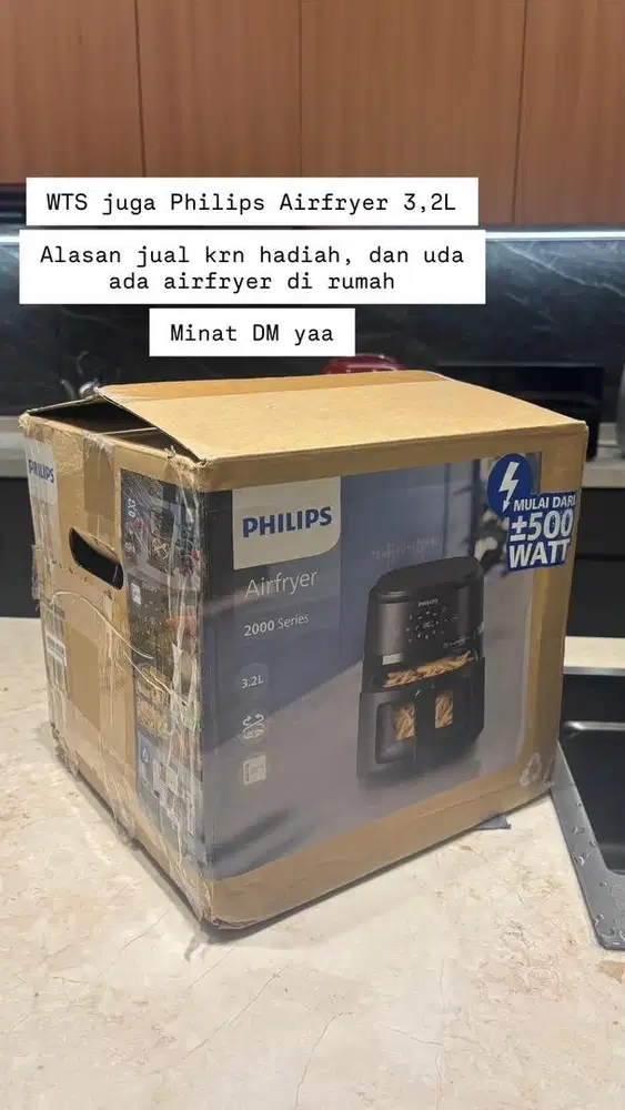Dijual Philips Airfryer 3.2L 2000 Series - Kondisi Baru Hadiah