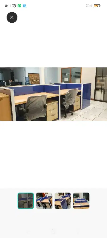 Meja kantor sekat