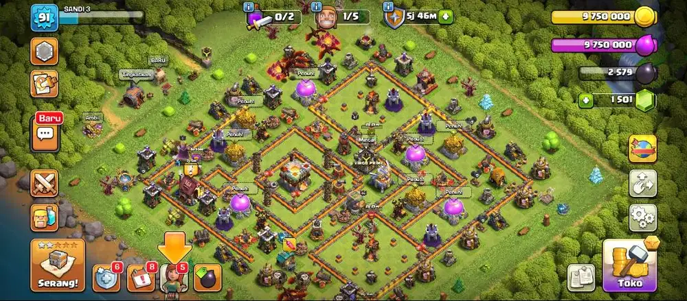 Jual akun COC TH 11 BARU UP