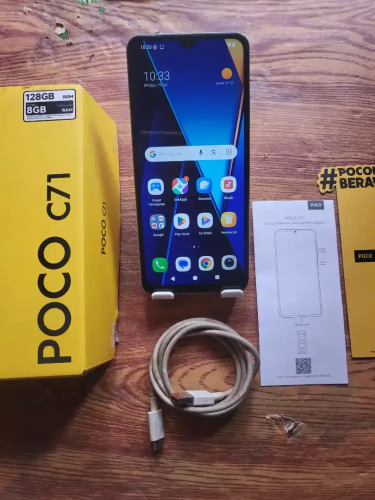 Poco C71 Ram4/128gb 4g fulset normal semua