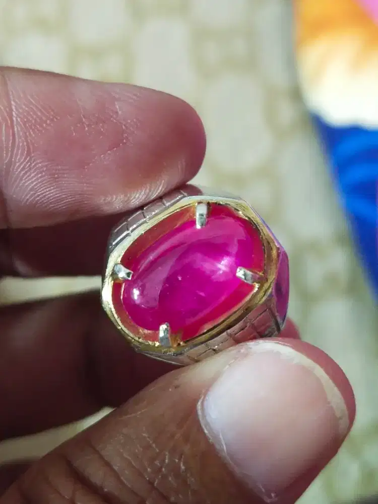 Cincin ruby ring perak