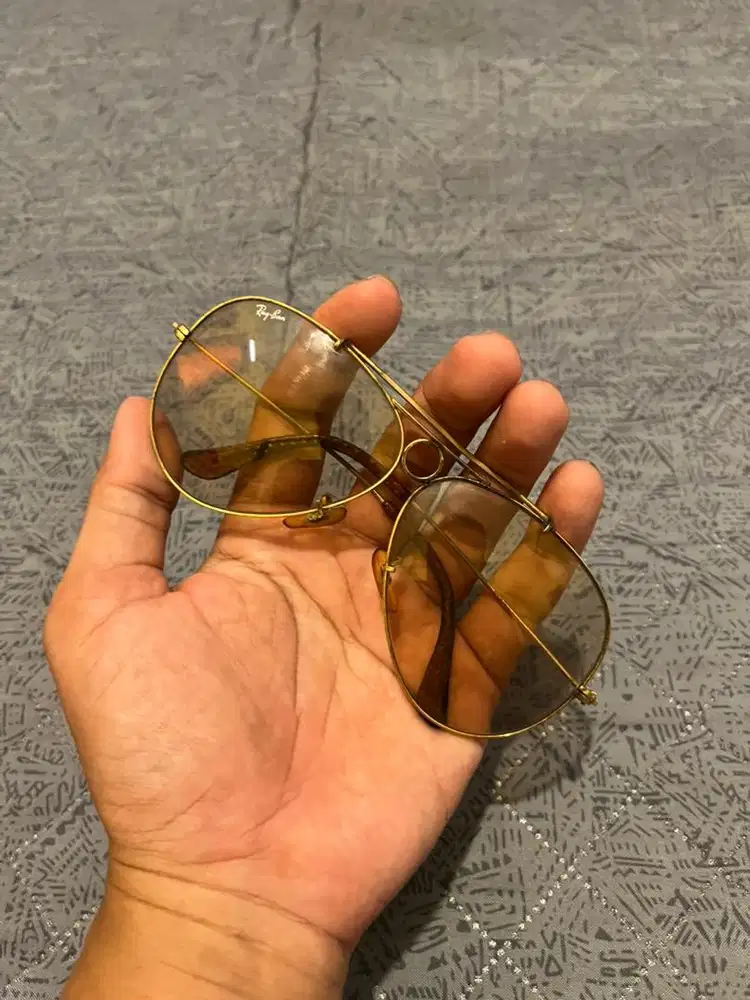 Kacamata rayban bausch and lamb leather shooter original