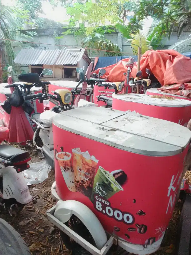 perlengkapan usaha&sepeda grobak listrik,softcase 2pintu