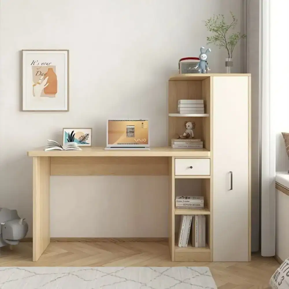 Meja belajar , Kitchen set , Lemari , backdrop tv dll