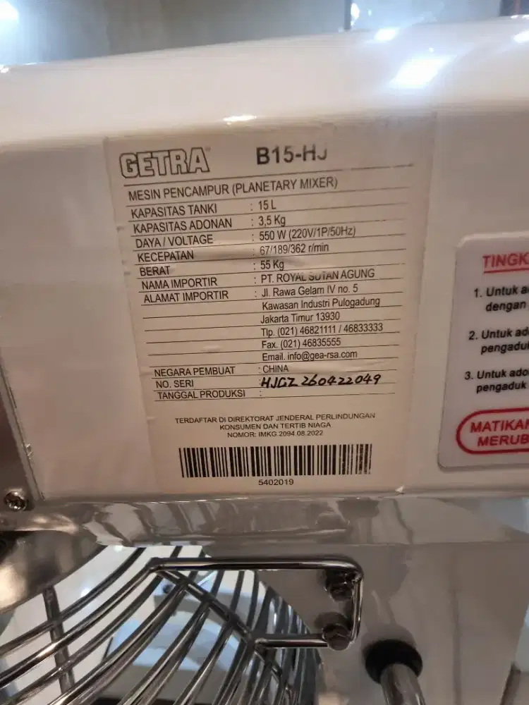 Getra BH 15J mixer