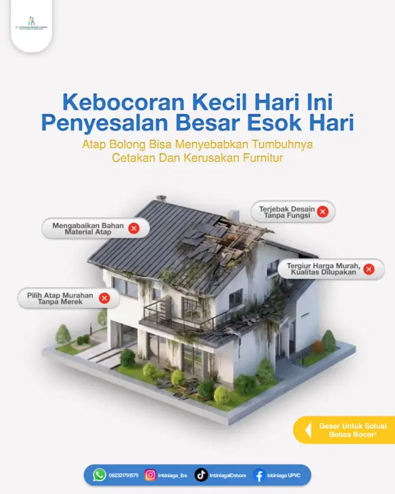 Atap UPVC Roofcold 860/830 double layer