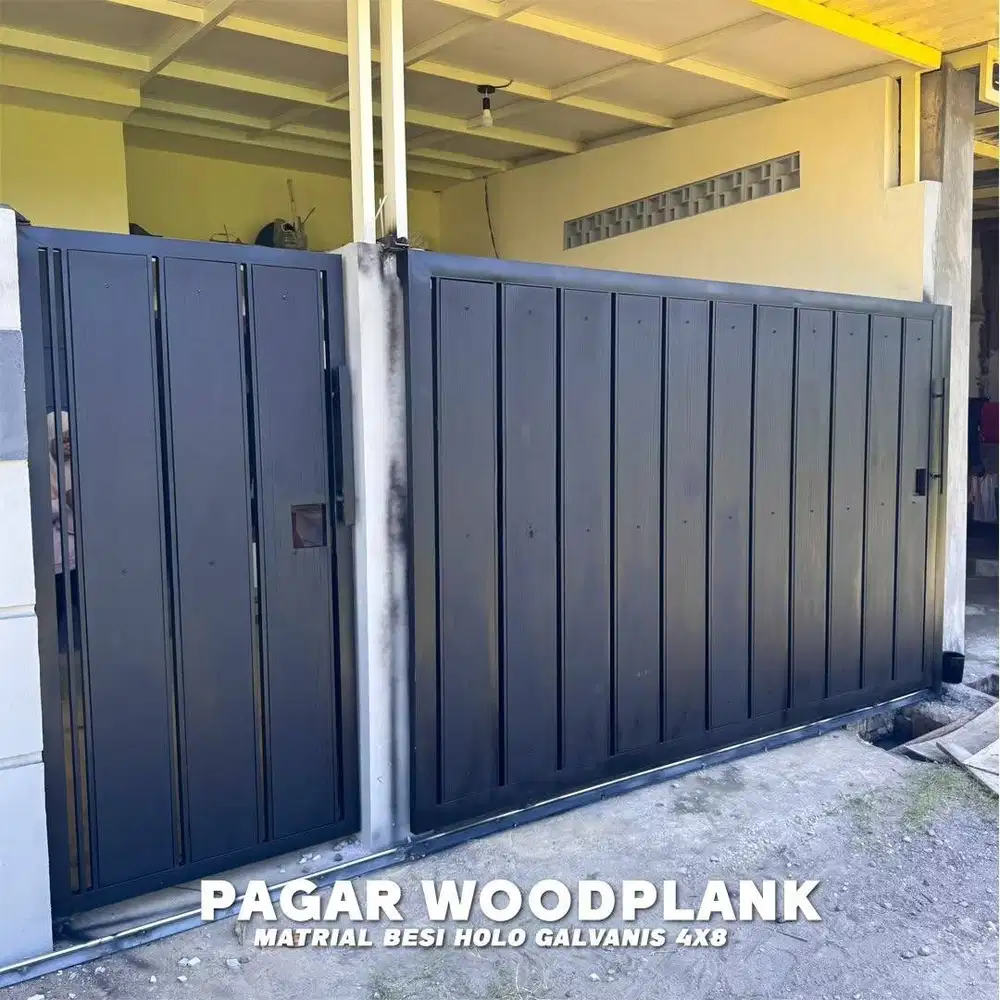 Pagar dorong woodplank