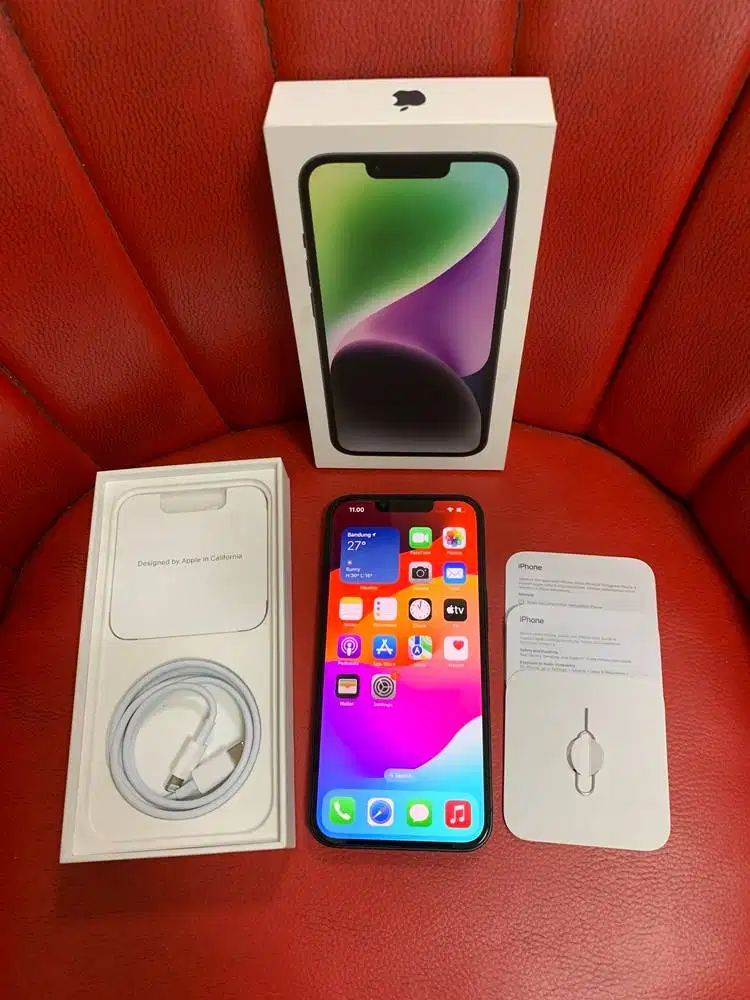 iPhone 14 256gb Midnight Garansi iBox PA/A Aktif Fullset Original