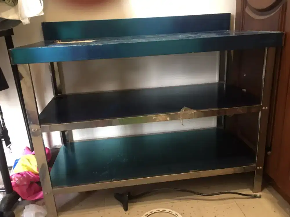 Meja Stainless Steel 3 Tingkat