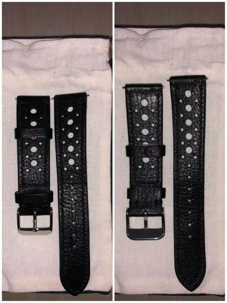 HNMD Leather Embossed Pebble Pattern Perforated/Rally Strap jam watch
