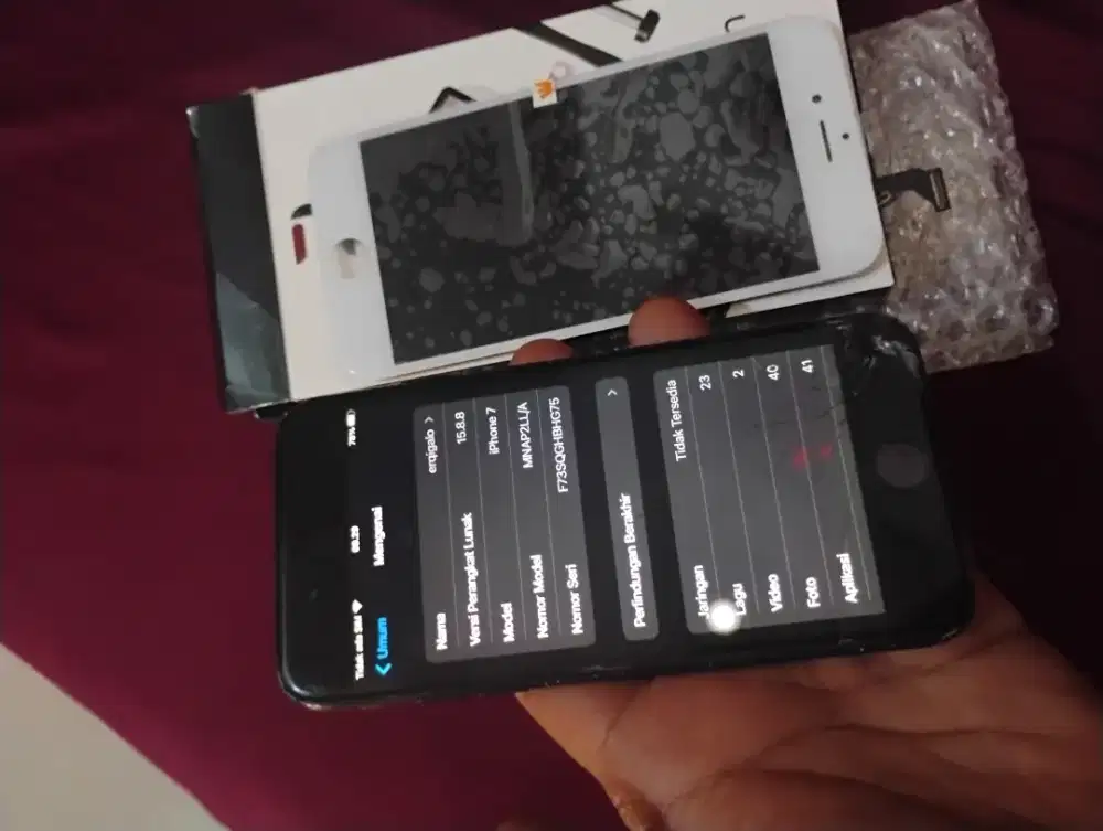 Iphone 7 228 gb+new lcd ori