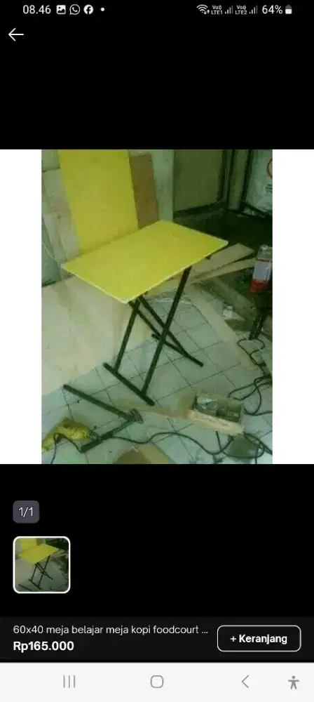meja belajar ,meja kopi 60×40