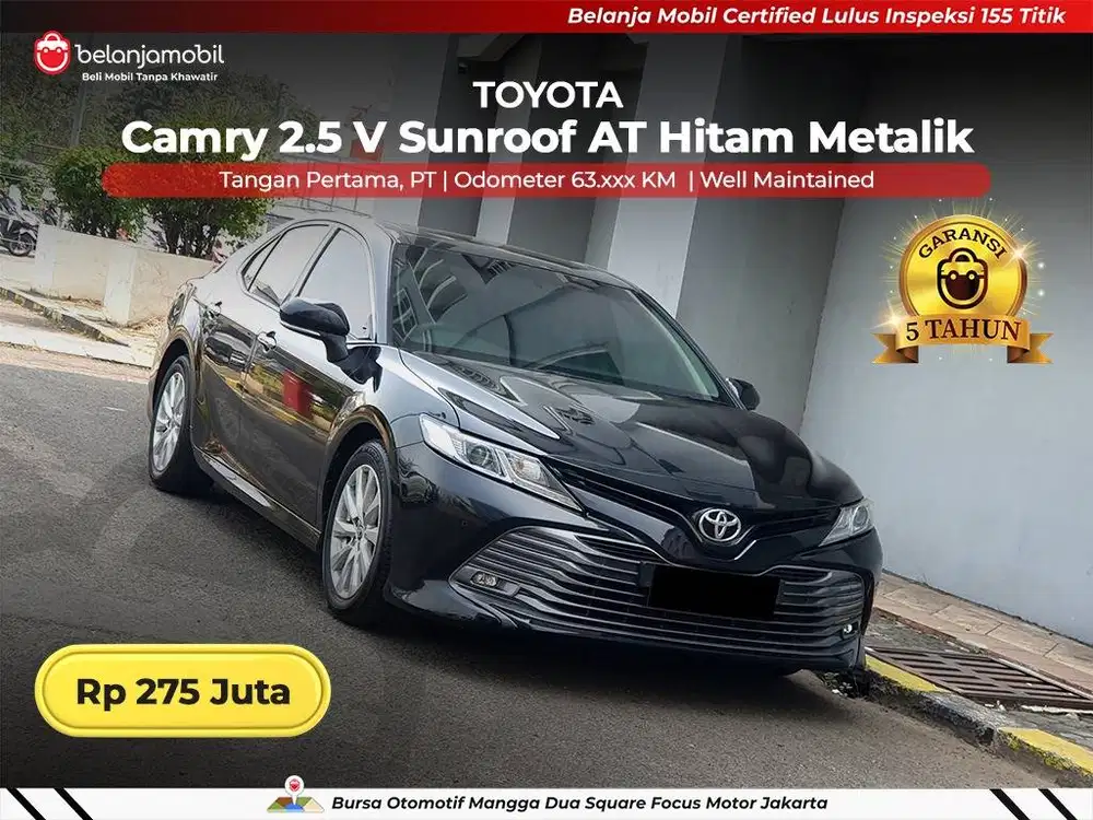 [ GARANSI 5TH ] Toyota Camry 2.5 V Sunroof AT 2020 2021