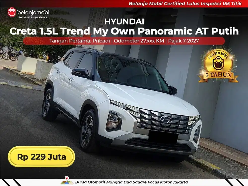 [ GARANSI 5TH ] Hyundai Creta 1.5L Trend My Own Panoramic AT 2022/2023