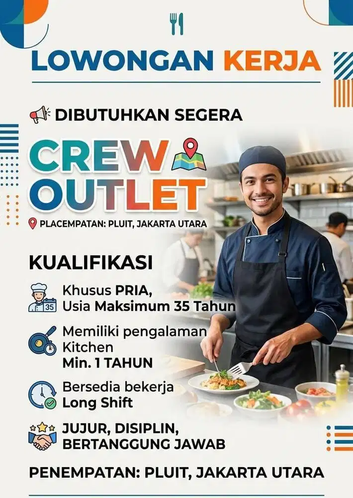 LOWONGAN CREW KITCHEN COOK