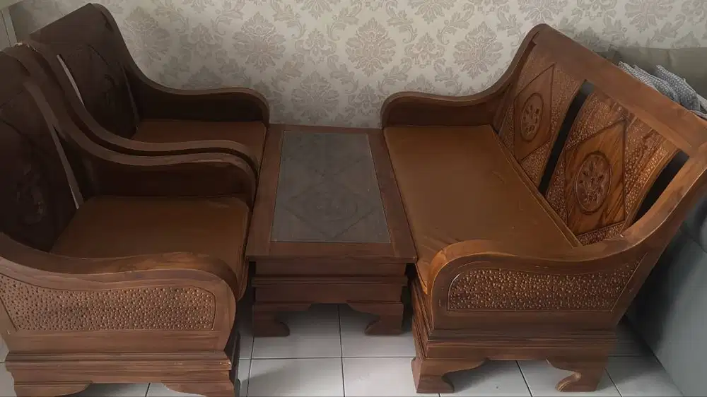 kursi jati 1 set