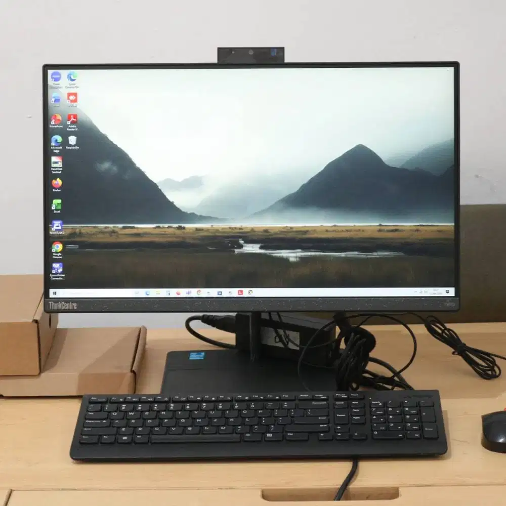 Lenovo ThinkCentre Neo 30a 22 Gen 3, All-in-One Modern, Hemat Tempat,