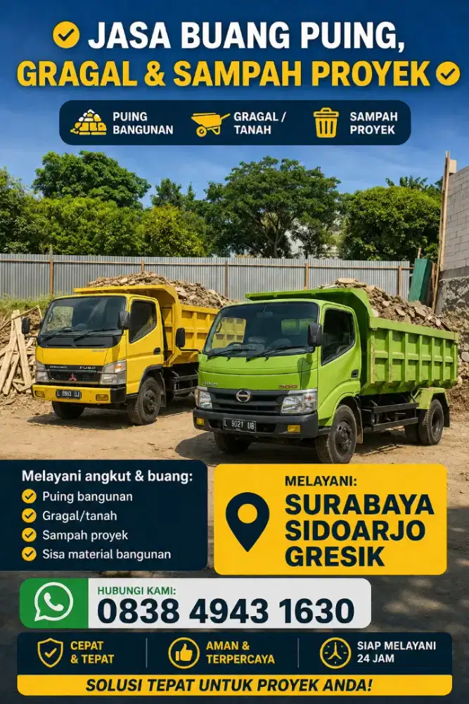 Gragal ready dan pembersihan sampah proyek