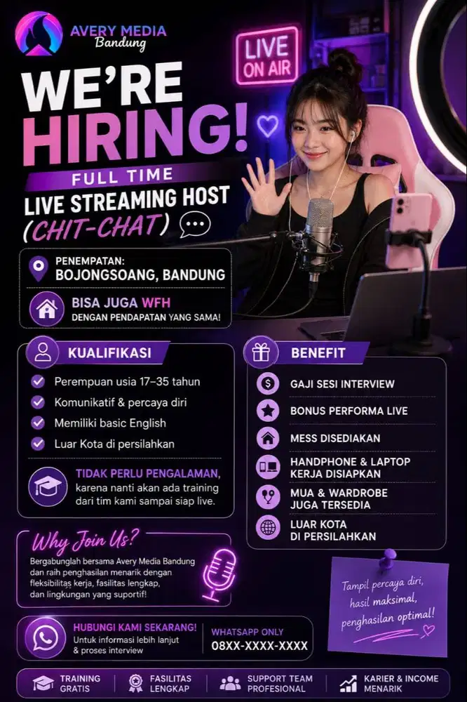 LOKER HOST LIVE CHIT CHAT WANITA ONLY